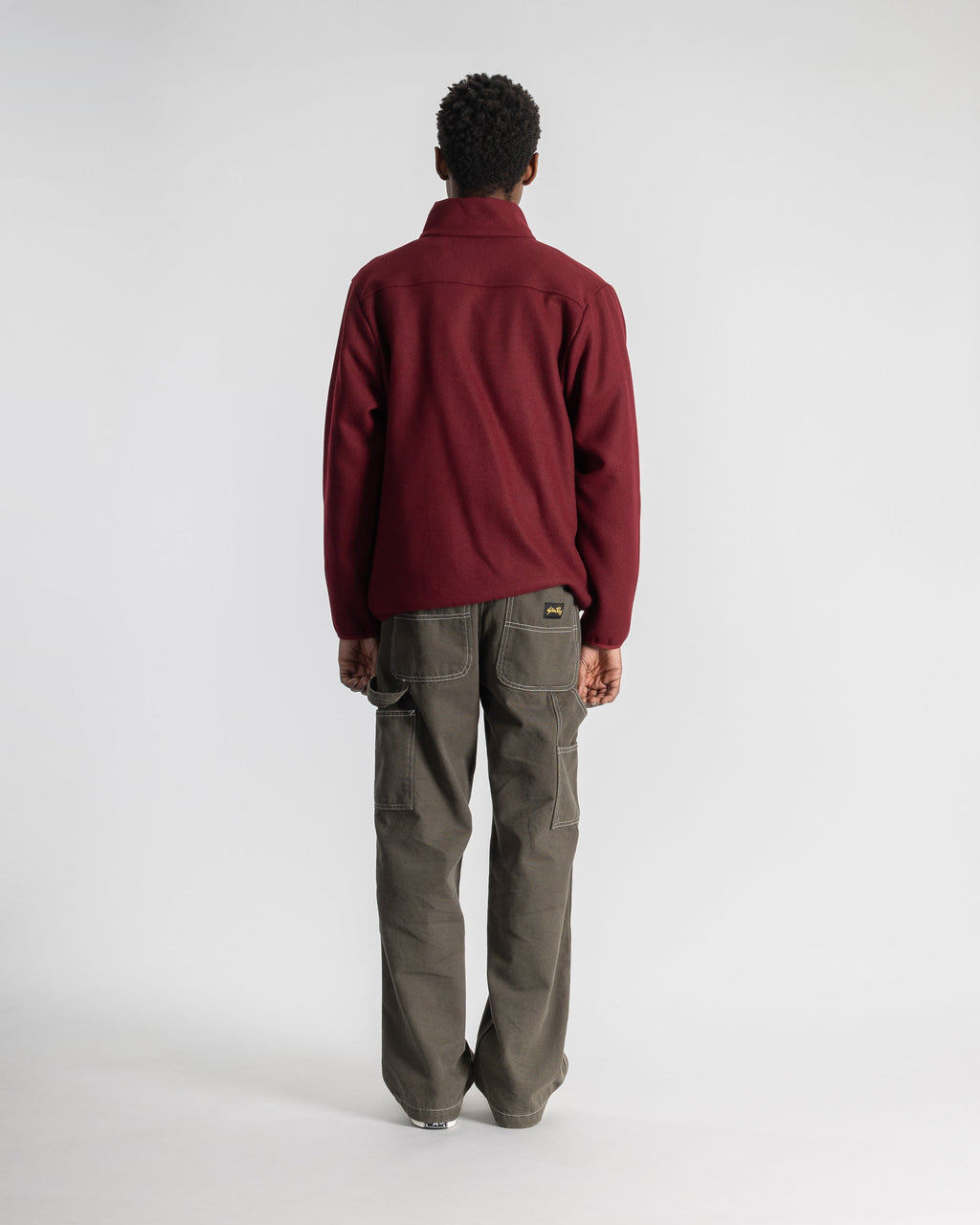 Wool Fleece Jacket - Dark Red Heather