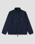 Chaqueta polar de lana - Azul marino jaspeado