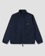 Chaqueta polar de lana - Azul marino jaspeado