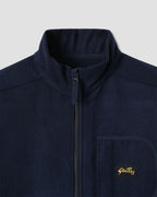 Chaqueta polar de lana - Azul marino jaspeado