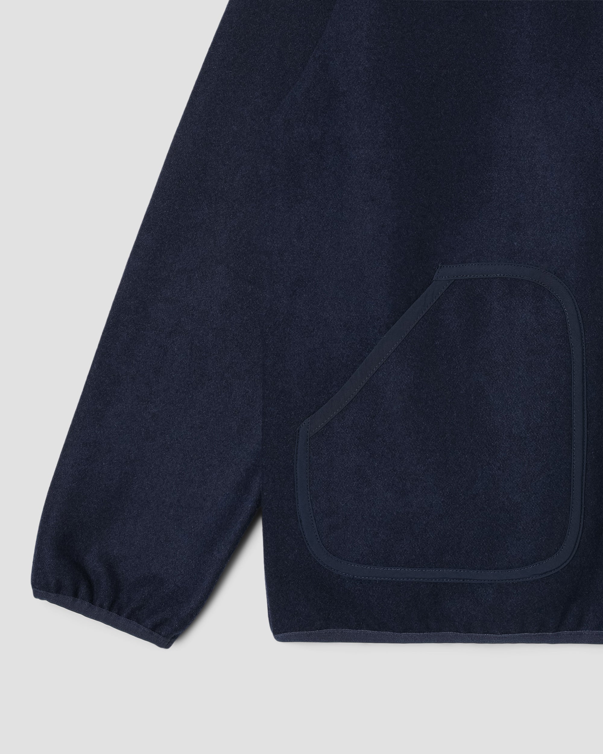 Chaqueta polar de lana - Azul marino jaspeado