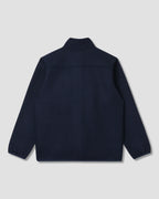 Chaqueta polar de lana - Azul marino jaspeado