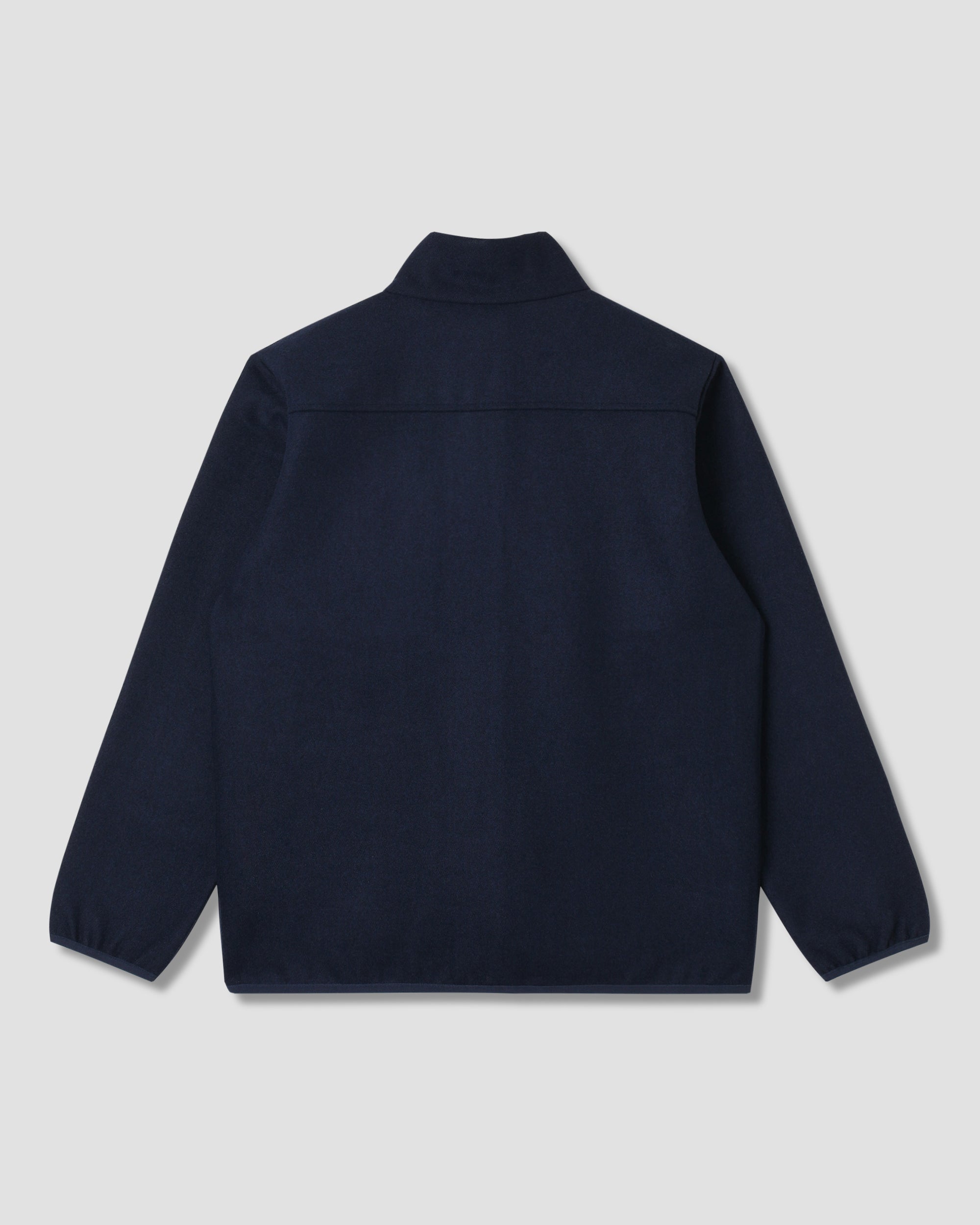 Chaqueta polar de lana - Azul marino jaspeado