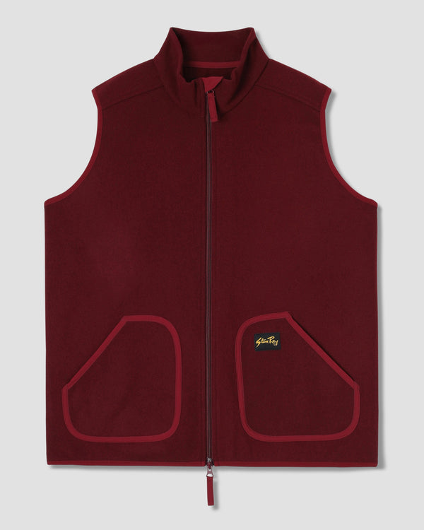 Chaleco Wool Fleece - Dark Red Heather