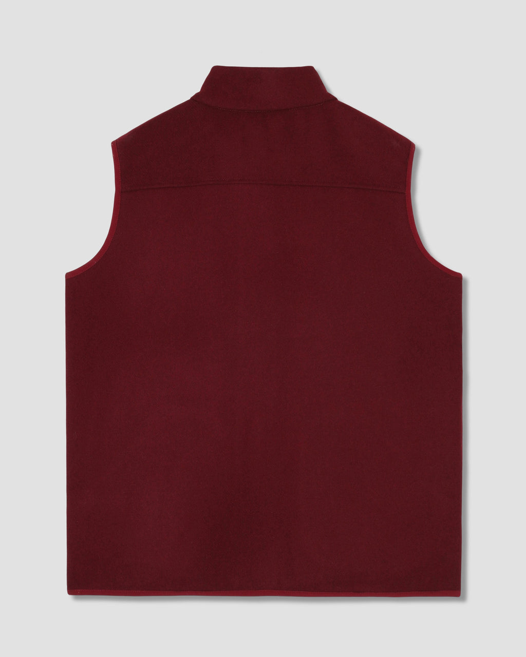 Wool Fleece Vest - Dark Red Heather