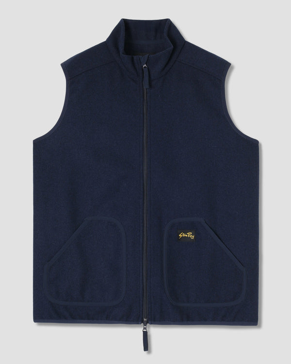 Gilet Wool Fleece - Navy Heather