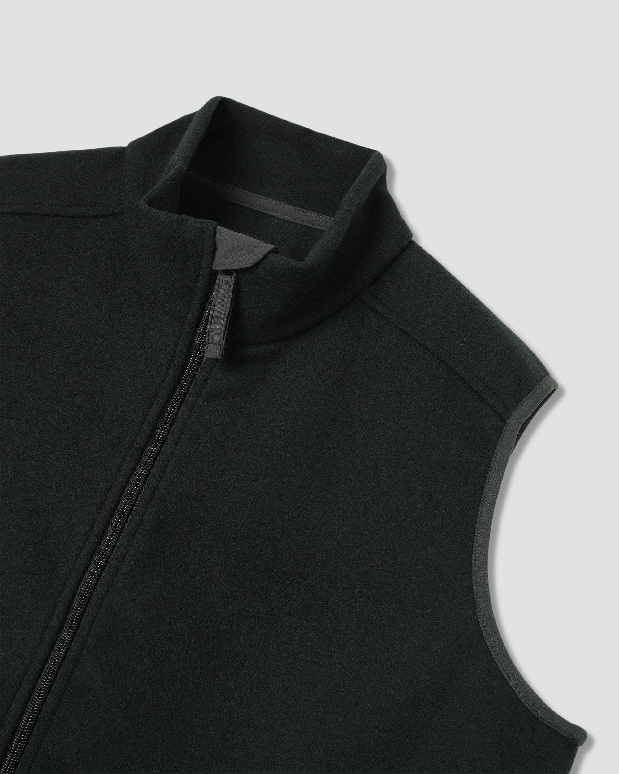Wool Fleece Vest - Botanical Green