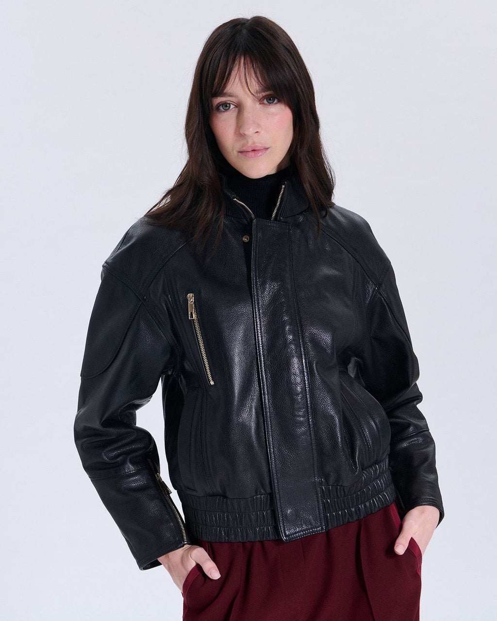 Trousers Piel garnet_5