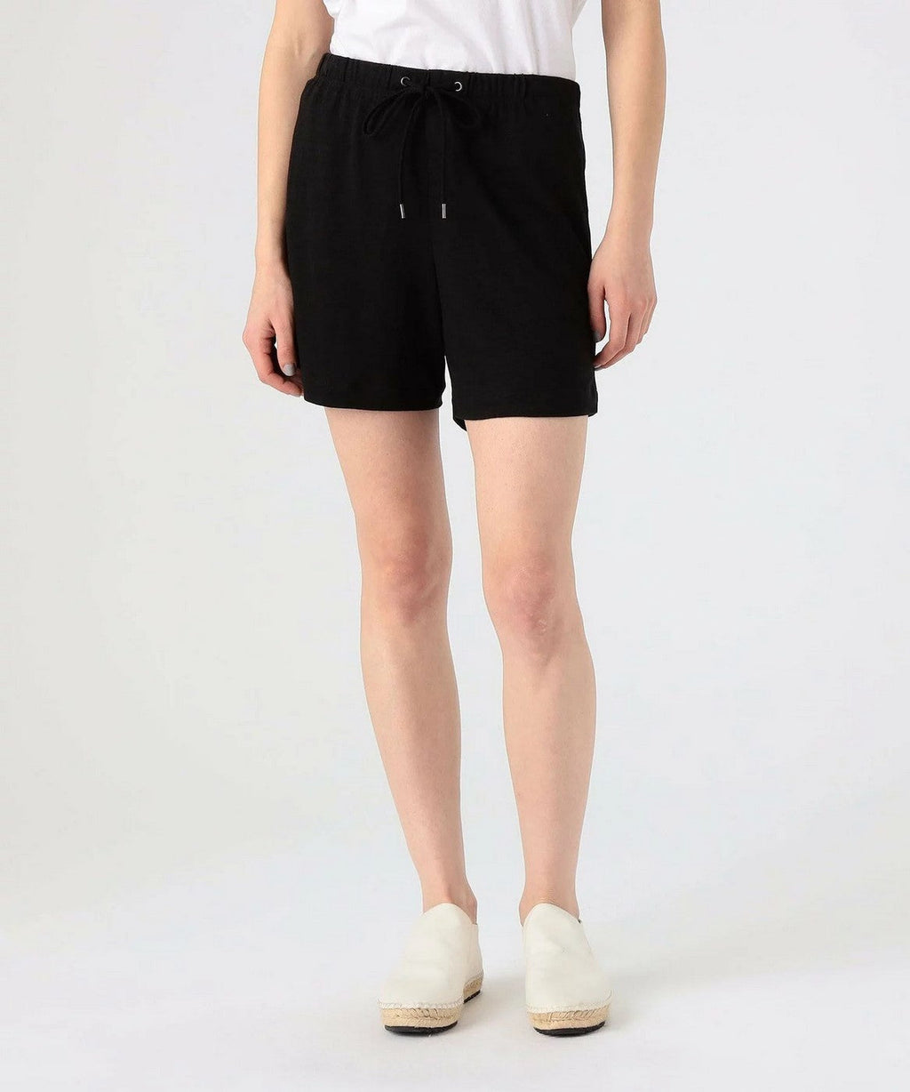 Maillot Court En Lin - Noir - Femme
