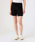 Maillot Court En Lin - Noir - Femme