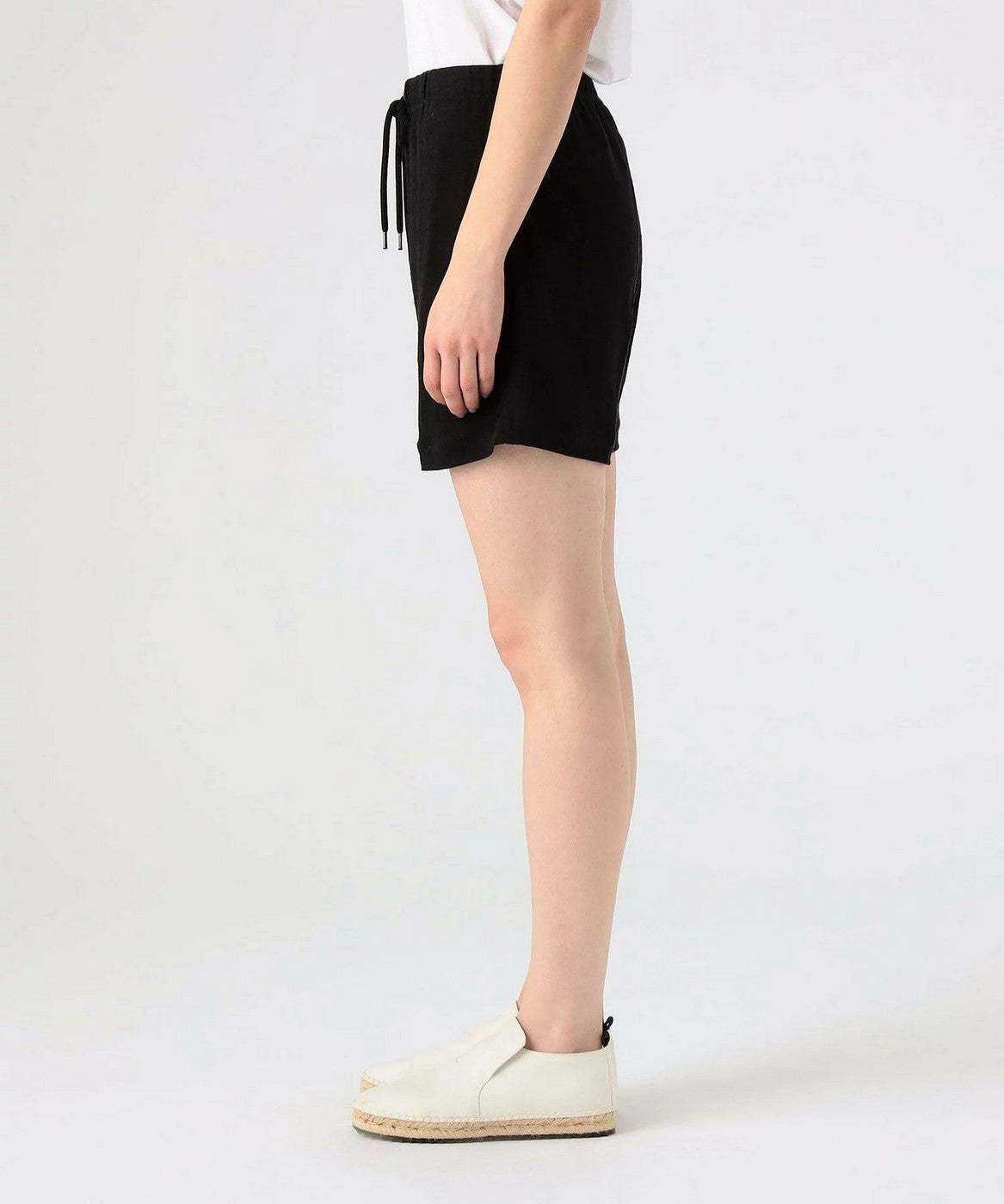 Maillot Court En Lin - Noir - Femme
