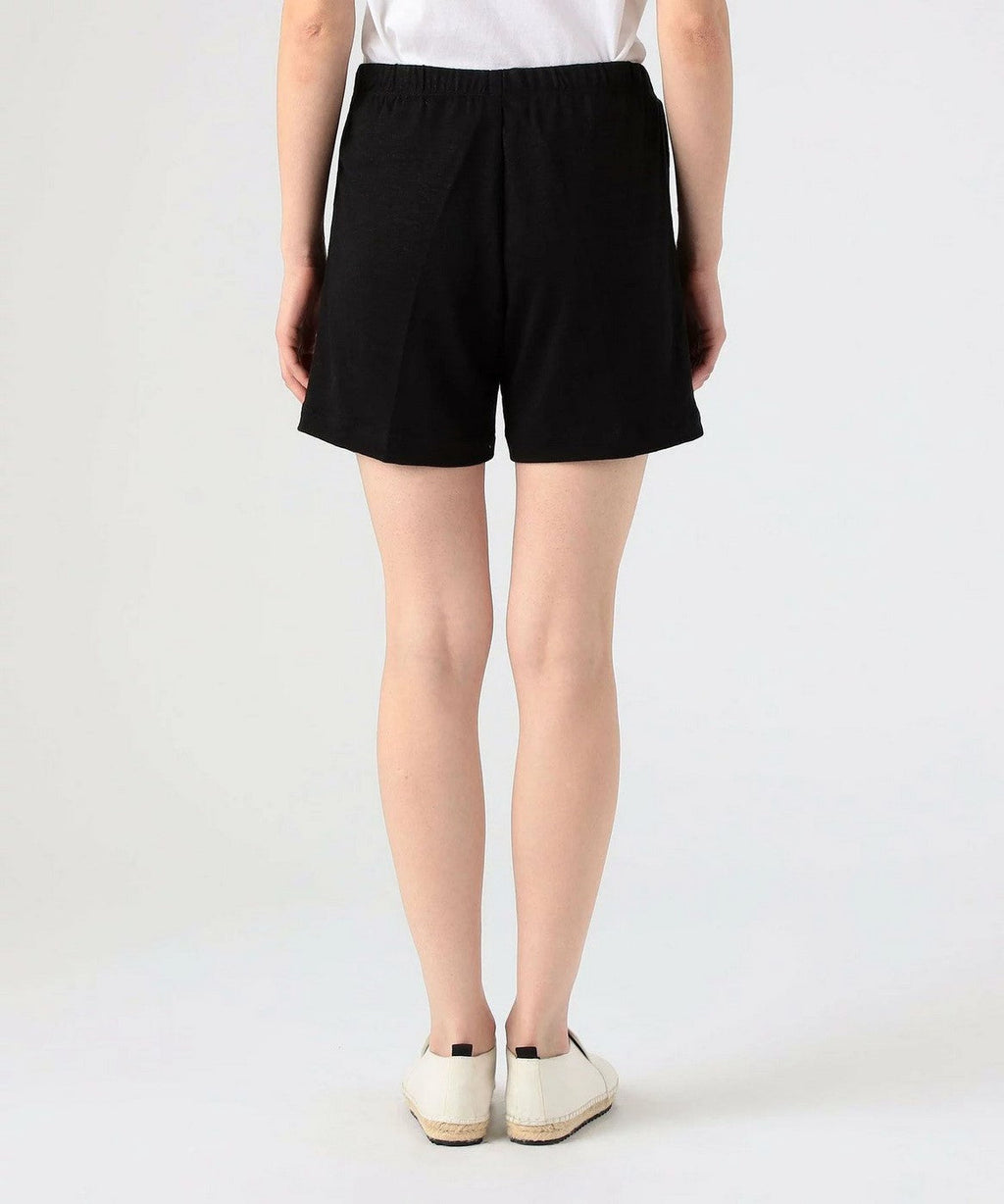 Maillot Court En Lin - Noir - Femme