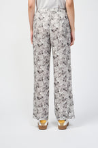 Pantalones anchos de lino Palm Leaf - Carbono - Mujer