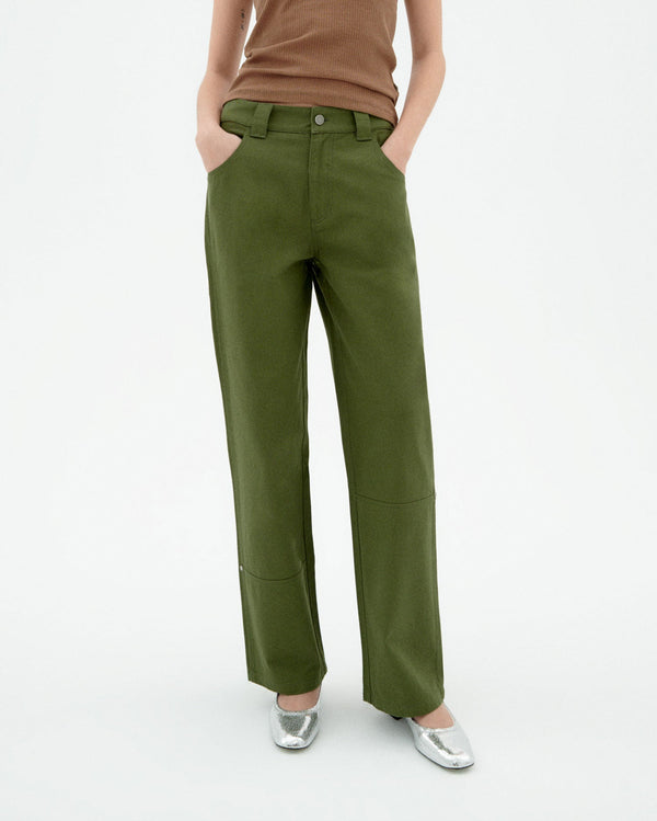 Green pants Sostenible pearl-1