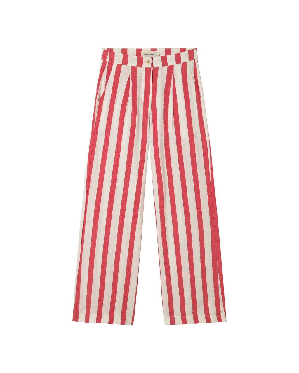 Pantalón rayas rojas Manolita sostenible - silueta 3