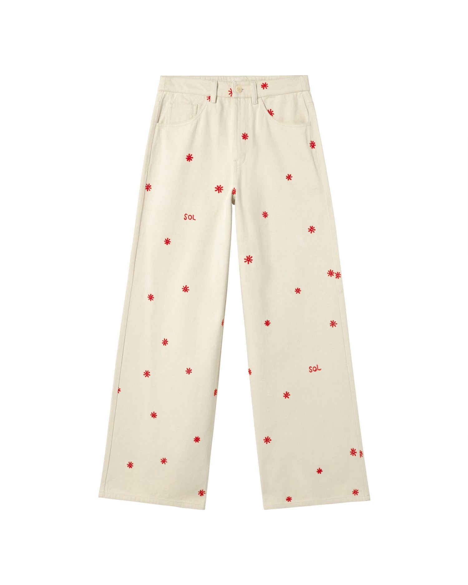 Pantalón crudo sol cadena Hedda sostenible - silueta 1