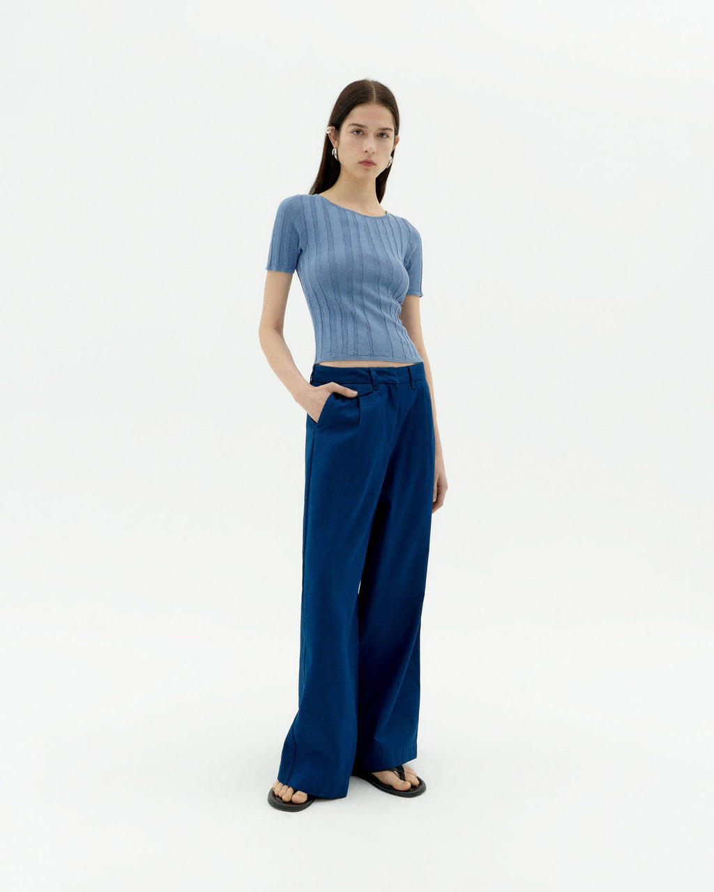 Pantalón azul cáñamo Pat sostenible-2