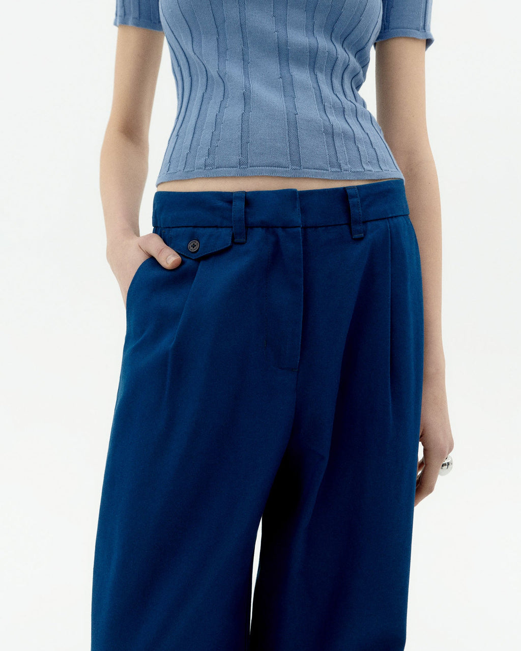 Pantalón cáñamo azul Pat sostenible-3
