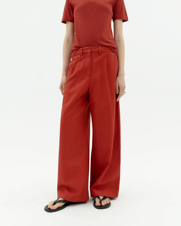 Trousers red hemp Pat sostenible-1