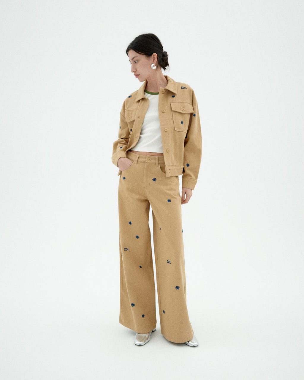 Beige sol chain pants Hedda sostenible-2