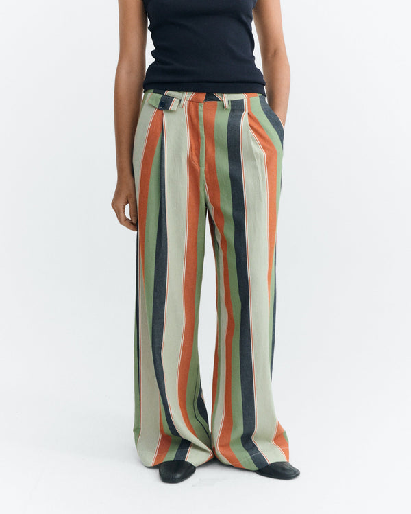 Trousers wide leg tiro bajo stripes multicolor Pat sostenible - 2