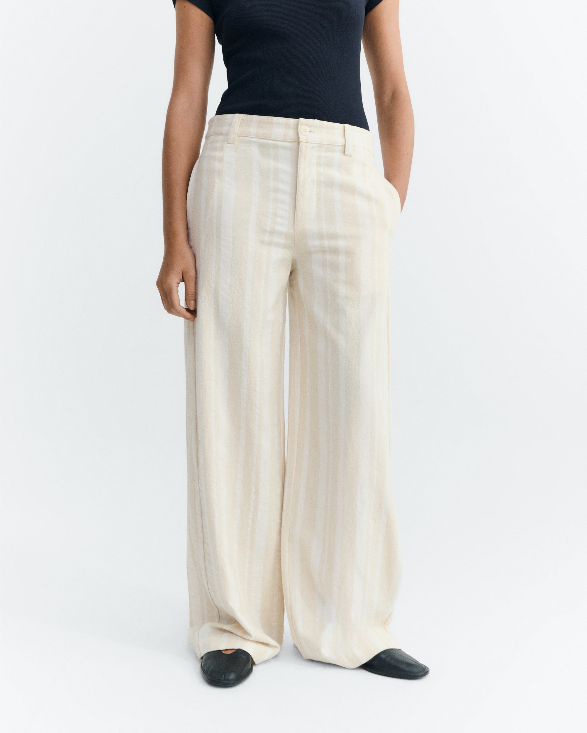 Pantalón recto rayas Serena sostenible - 1