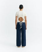 Blue hemp Molly sustainable wide-leg trousers - 2.1