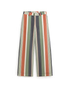 Pantalón recto estampado rayas multicolor Serena sostenible silueta - 2