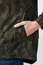 Veste Camouflage À Col Cheminée Et Fermeture Éclair - Hunter Pigment - Femme