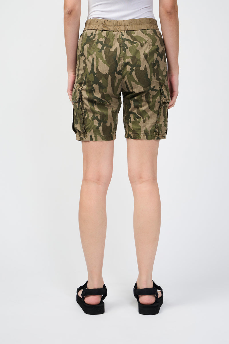 Short Cargo Camouflage Rip Stop - Grès - Femme