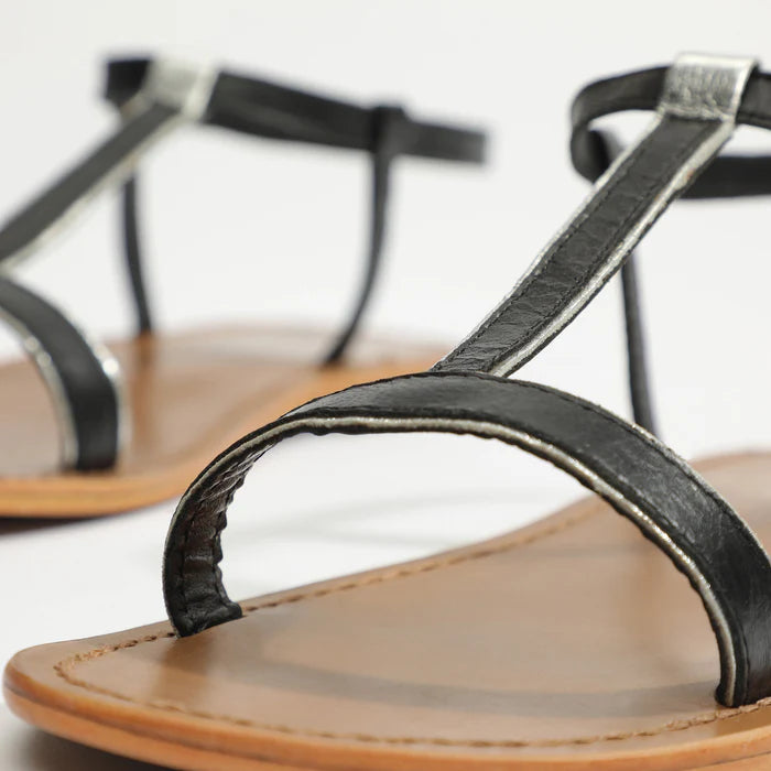 Sandales Digitalis - Black+Silver