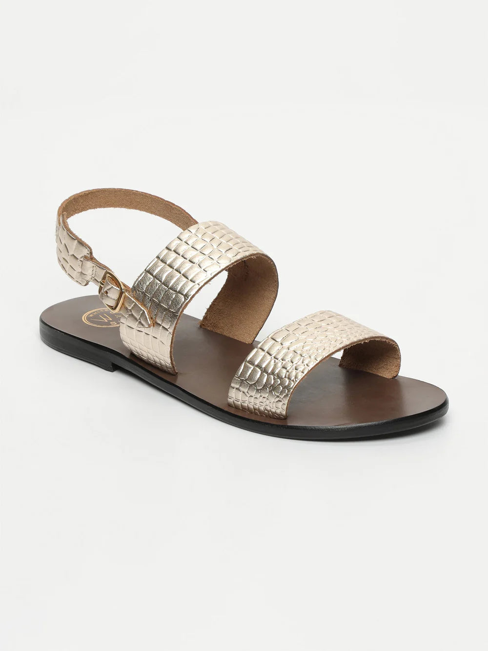Sandales Sawan - Light Gold Croco