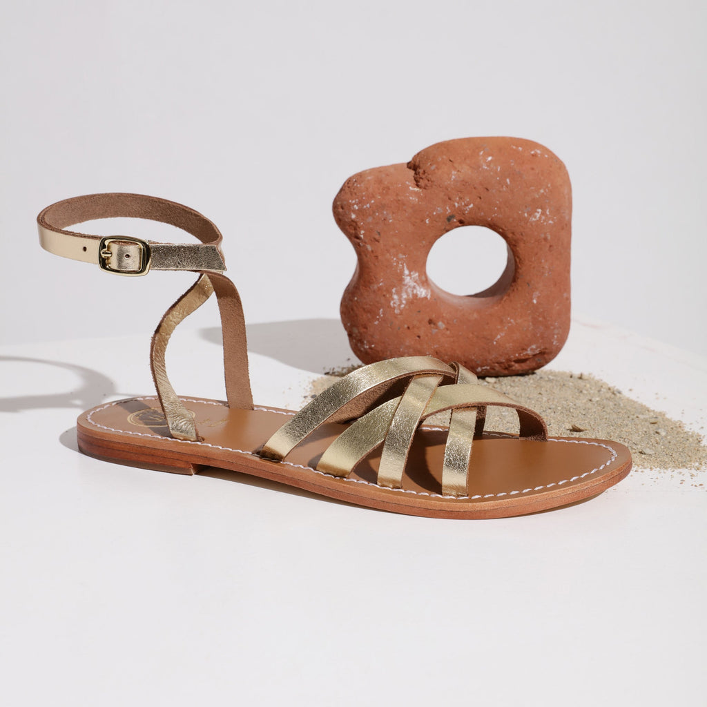 White Sun - Sandalias Montgomery - Dark Gold Buff - Dark Gold