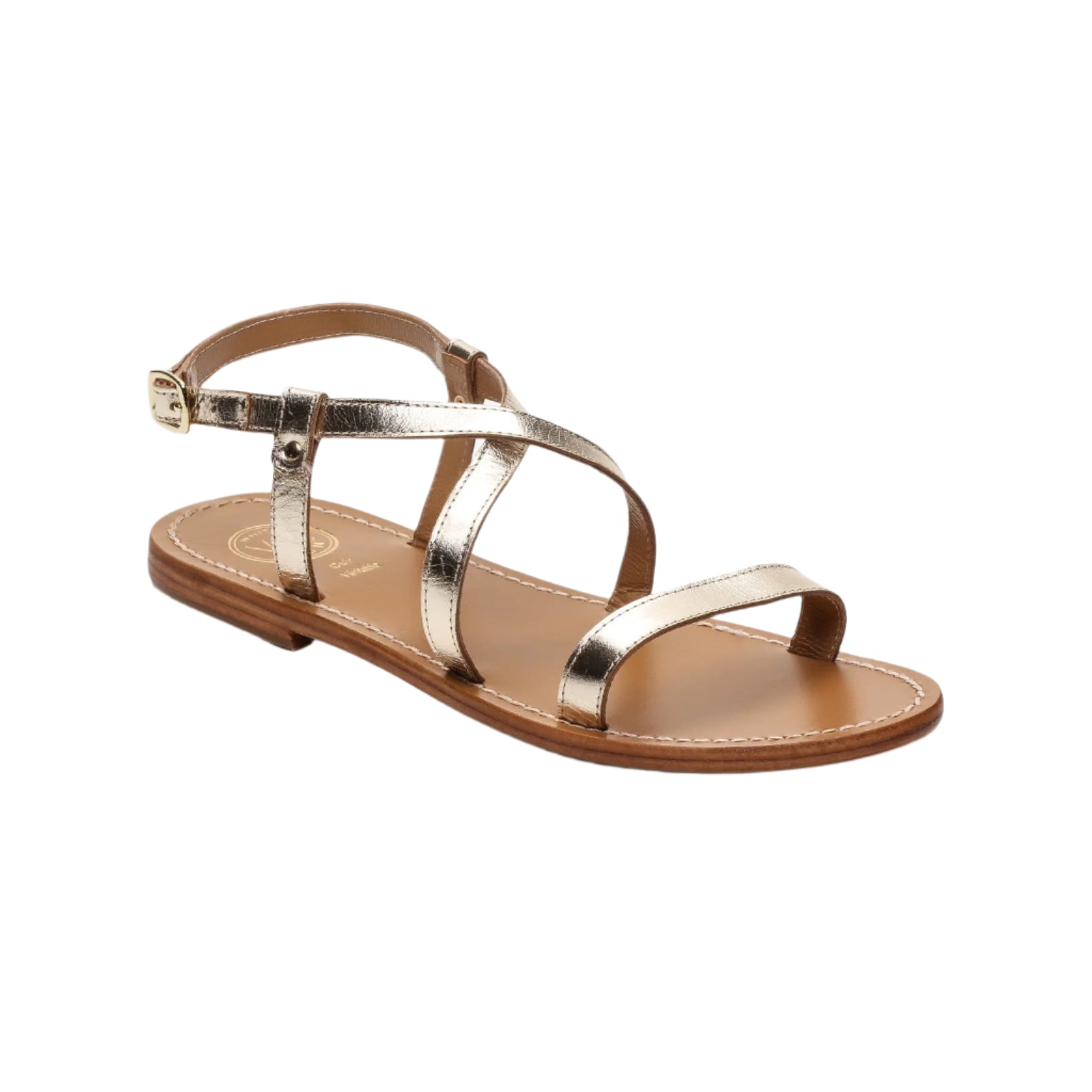White Sun - Sandalias Recife - Gold Goat Leather - Gold