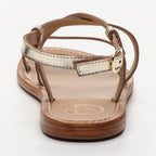 White Sun - Sandalias Recife - Gold Goat Leather - Gold