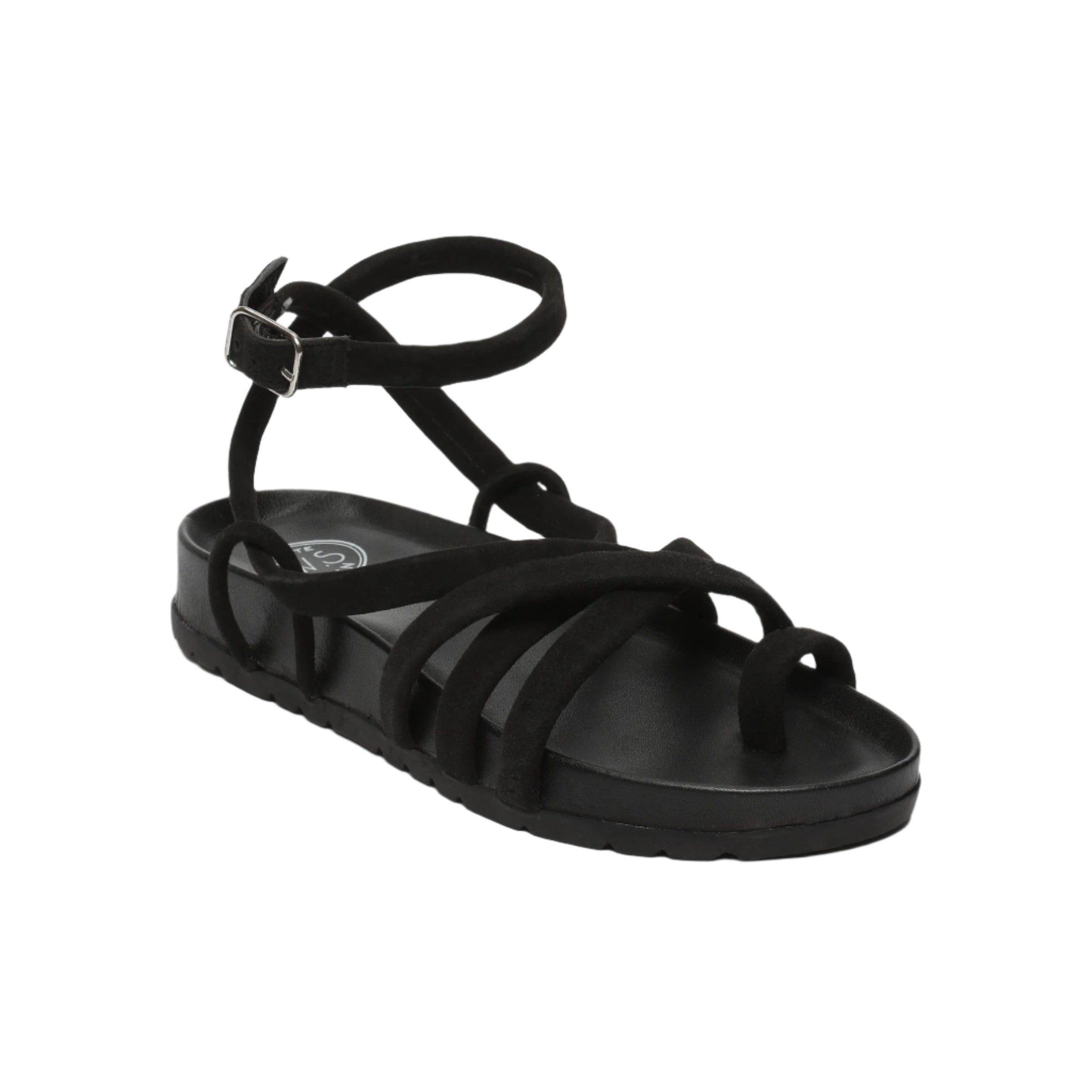 White Sun - Ava Sandals - Black Goat Suede - Black