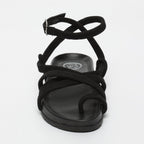 White Sun - Ava Sandals - Black Goat Suede - Black