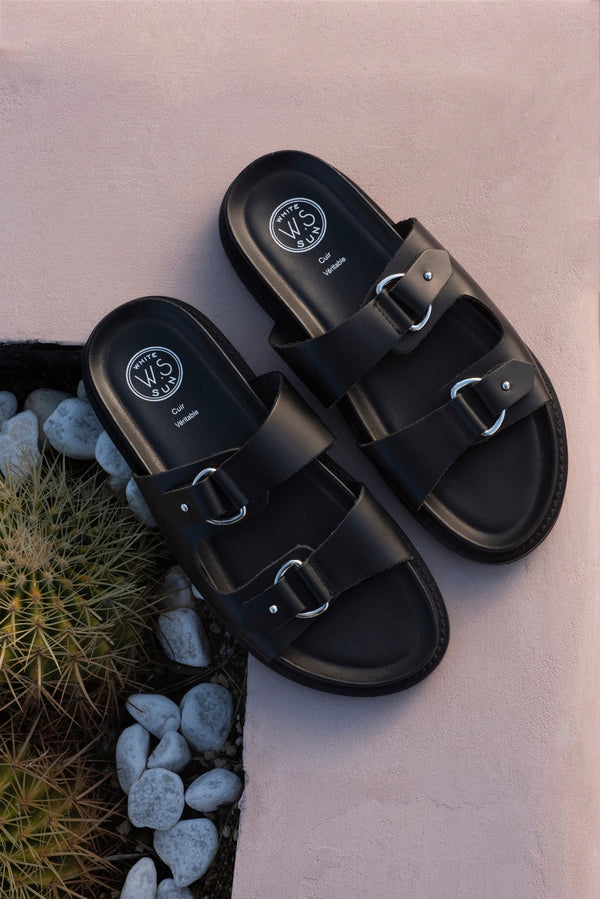 White Sun - Mules Charlotte - Noir