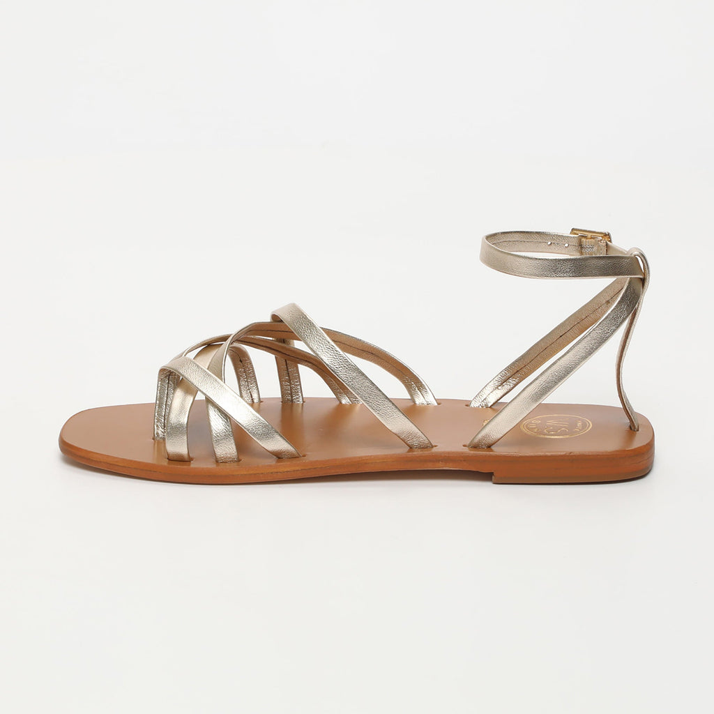 White Sun - Sandales Amelia - Platinium Metallic Nappa - Platinium