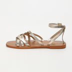 White Sun - Sandales Amelia - Platinium Metallic Nappa - Platinium