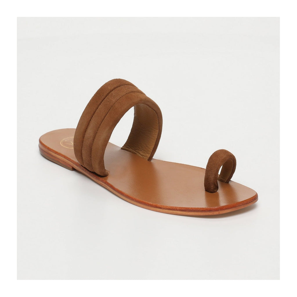 White Sun - Mules Millu - Camel Goat Suede - Marron