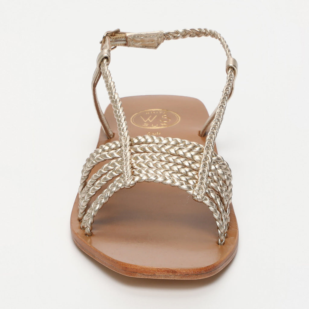 White Sun - Sandales Mila - Platinium Metallic Nappa - Platinium