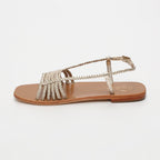 White Sun - Sandales Mila - Platinium Metallic Nappa - Platinium