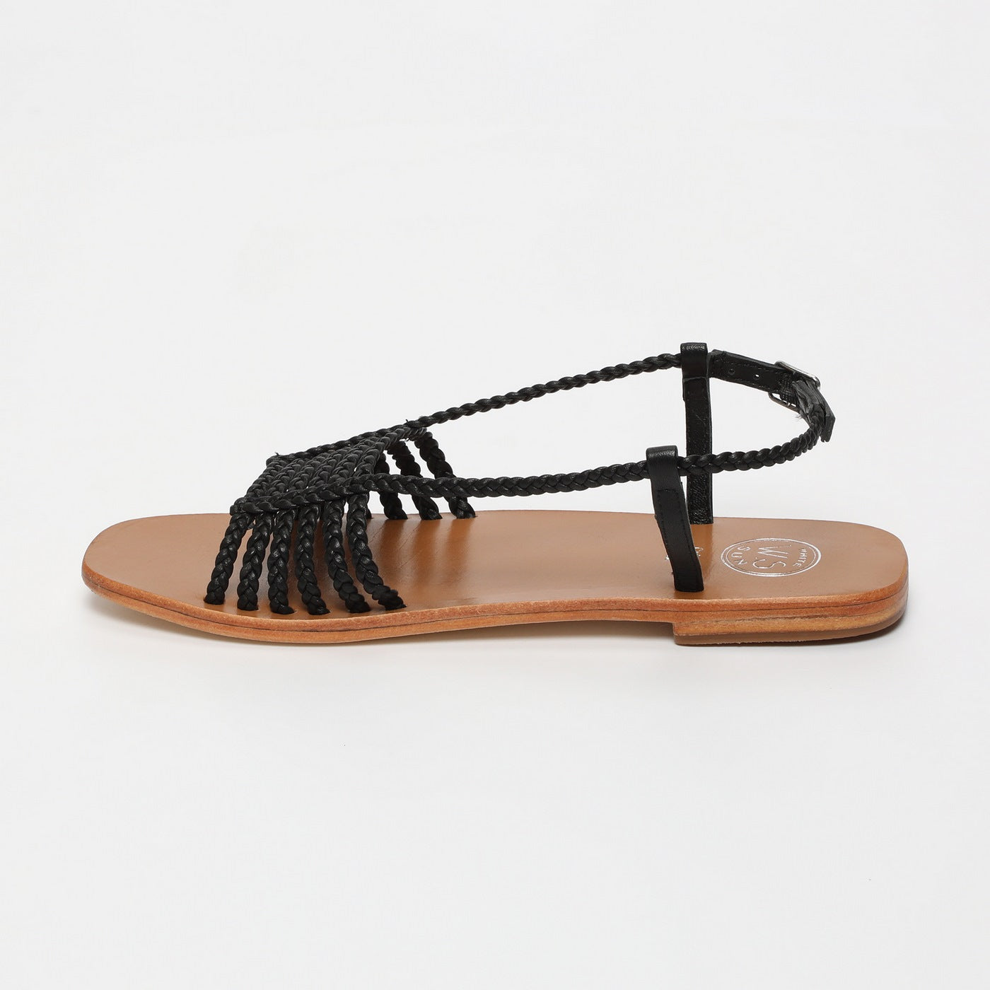 White Sun - Sandales Mila - Black Sheep Nappa - Black