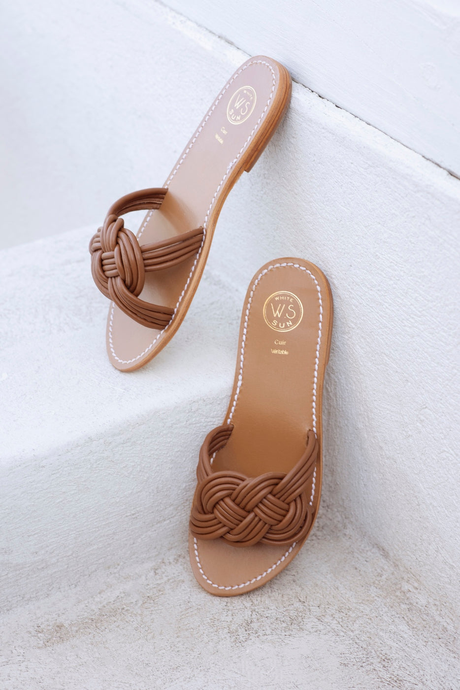 White Sun - Mules Ellie - Camel Sheep Nappa - Camel