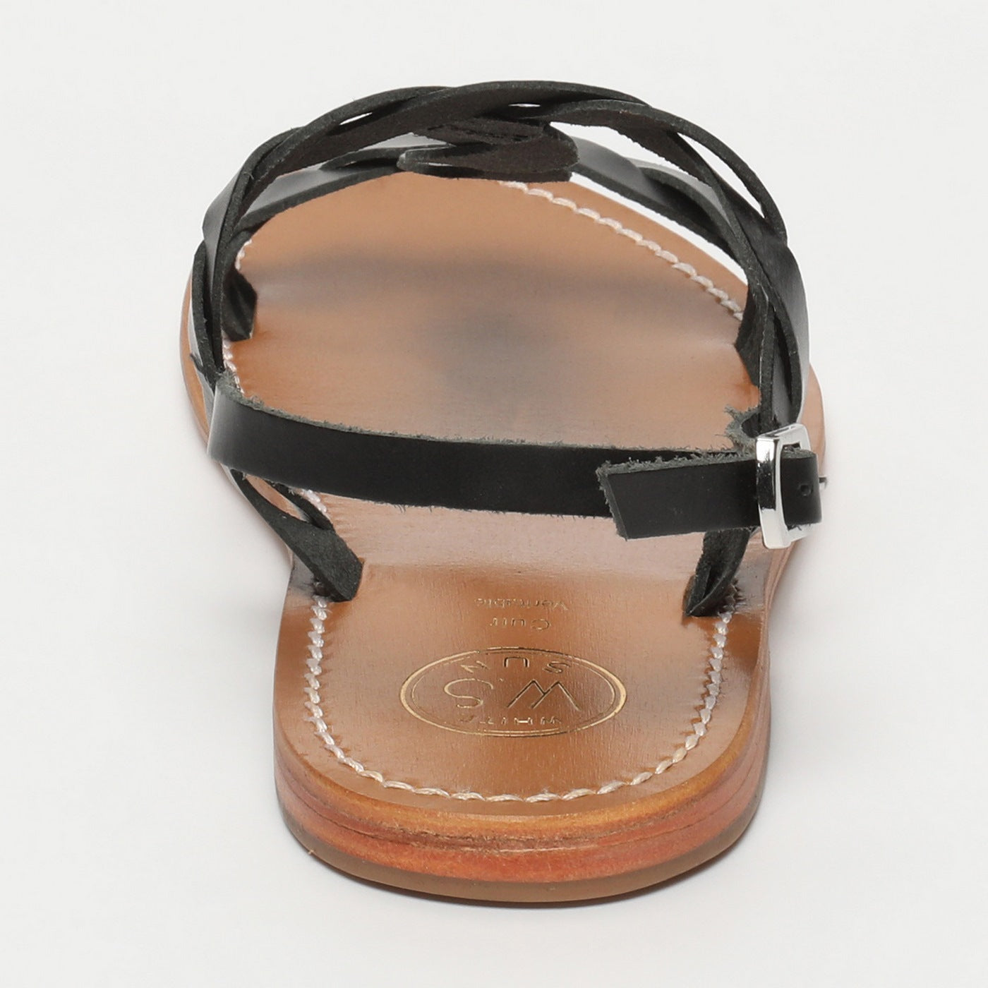 White Sun - Sandales Burke - Black Buff - Black