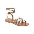 White Sun - Sandales Montgomery - Light Gold Croco Print Goat - Light Gold Croco
