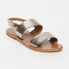 Sandalias Diletta - Light Gold Croco