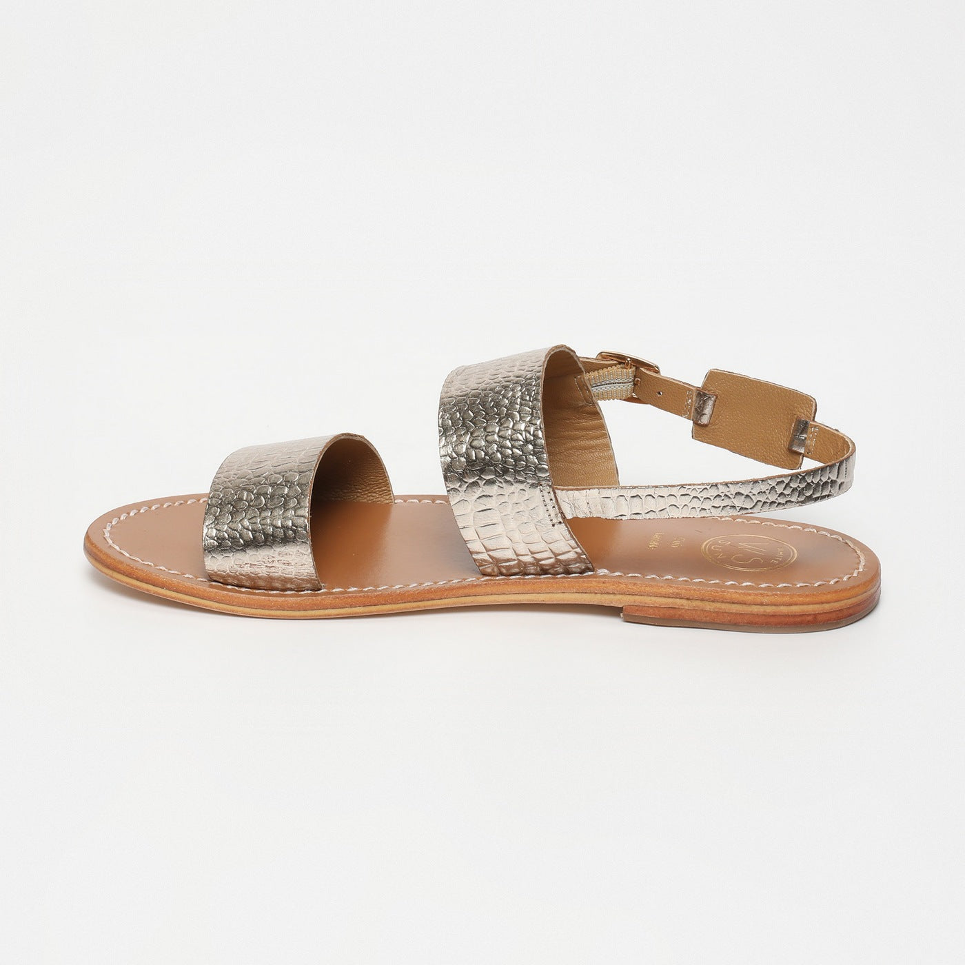 Sandalias Diletta - Light Gold Croco