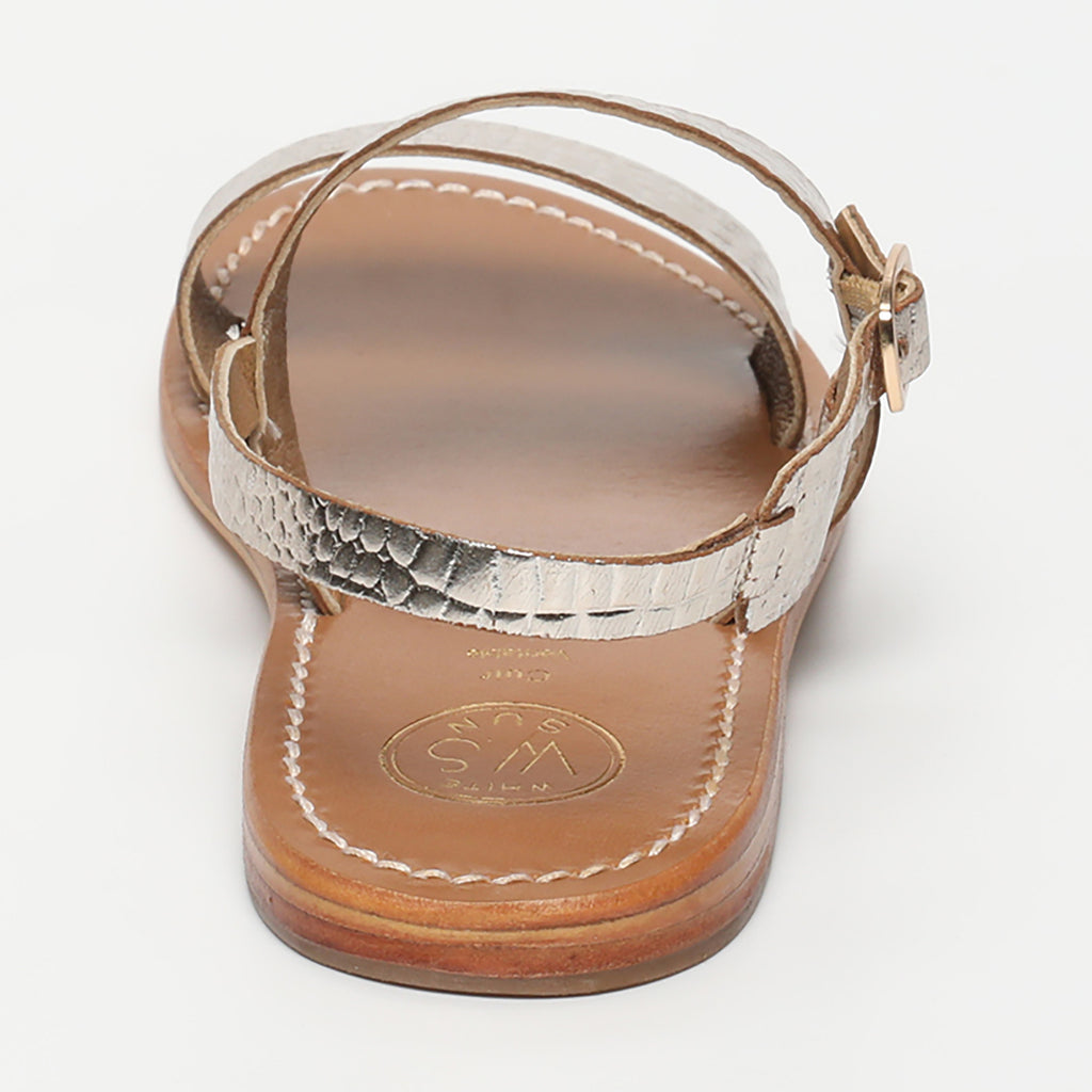 Sandales Diletta - Light Gold Croco